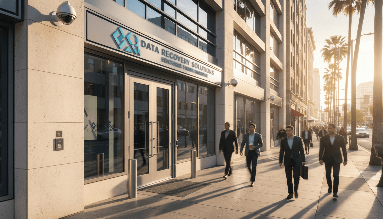 Trust Data Recovery facility entrance in Los Angeles