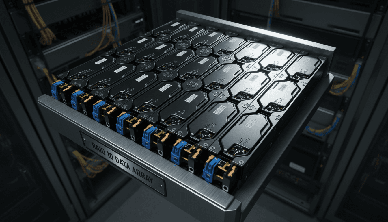 Multiple hard drives configured in a RAID array