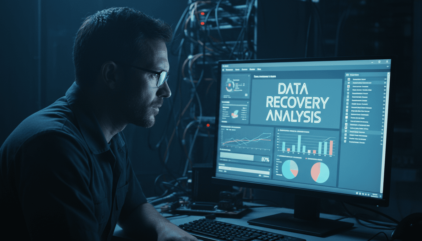 Data recovery diagnostic analysis on professional workstation